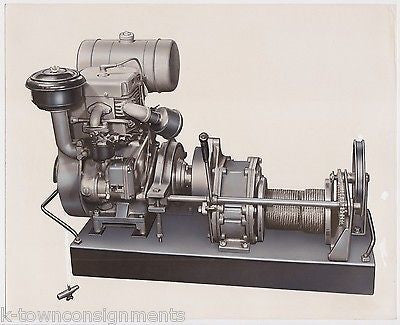 STEAM PUNK INDUSTRIAL MACHINERY HOIST WINCH VINTAGE ADVERTISING PROMO PHOTO - K-townConsignments