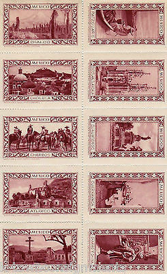 MEXICO PATZCUARO CHARROS CHALCO Y CHINA VINTAGE GRAPHIC POSTAGE STAMPS - K-townConsignments
