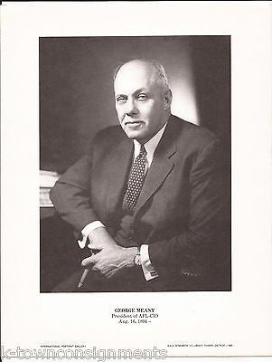 George Meany AFL-CIO President Vintage Portrait Gallery Poster Photo Print - K-townConsignments