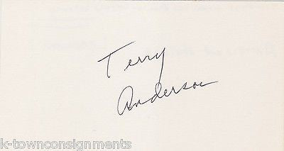 TERRY ANDERSON LEBANON HOSTAGE CRISIS SURVIVOR ORIGINAL AUTOGRAPH SIGNATURE - K-townConsignments