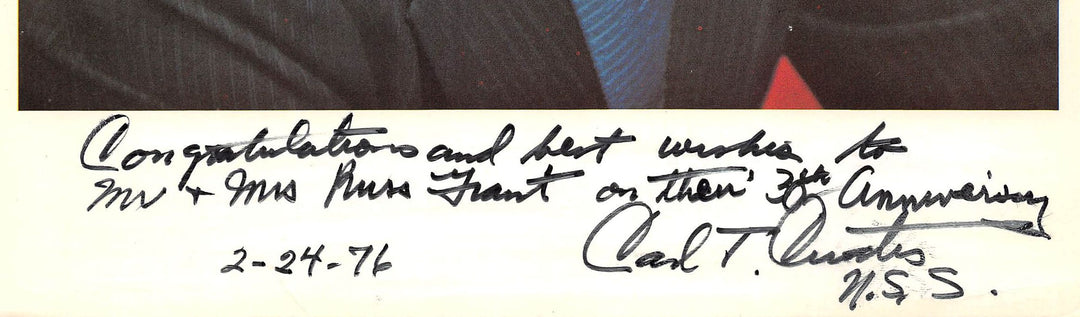 Carl Curtis Nebraska Senator Vintage Autograph Signed Political Photo