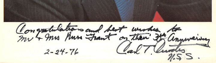 Carl Curtis Nebraska Senator Vintage Autograph Signed Political Photo