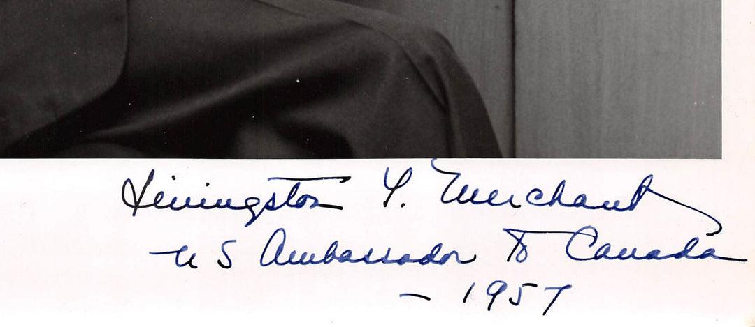 Livingston Merchant US Ambassador to Canada Vintage Autograph Signed Photo