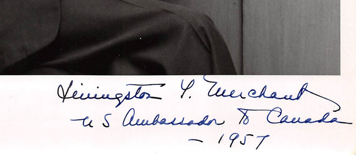 Livingston Merchant US Ambassador to Canada Vintage Autograph Signed Photo