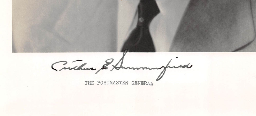 Arthur Summerfield Eisenhower Postmaster General Vintage Autograph Signed Photo