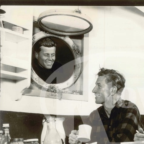 President John F. Kennedy Fun Ship Porthole Political News Archive Press Photo
