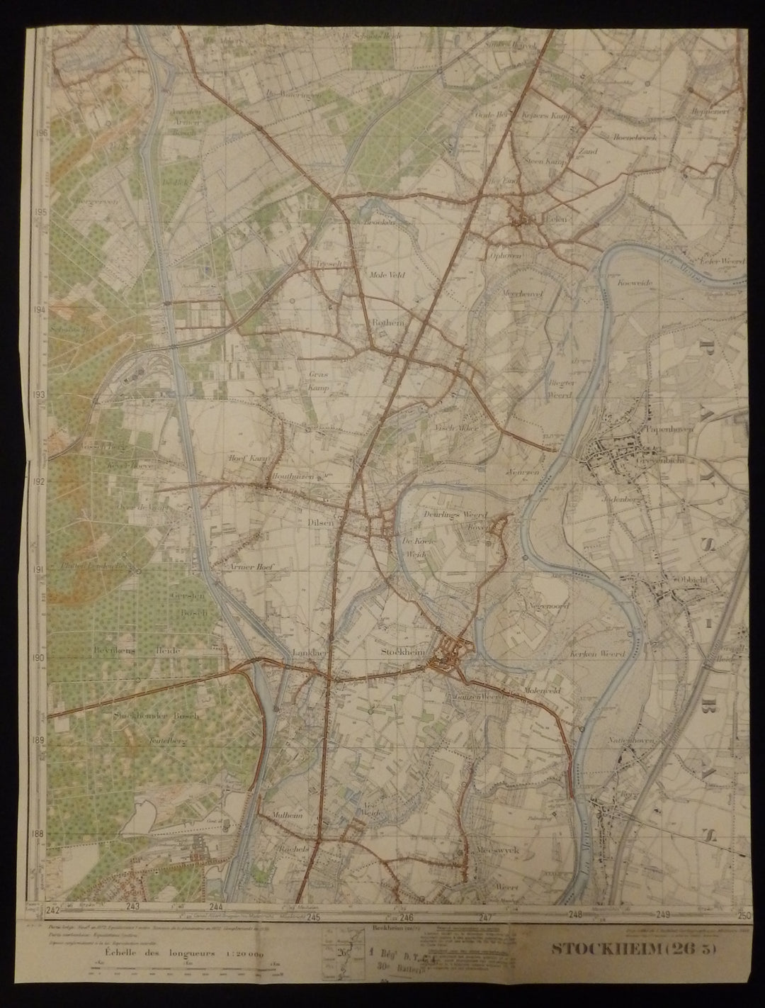 Stockheim Germany Beautiful 1930s Military Cartography Field Map