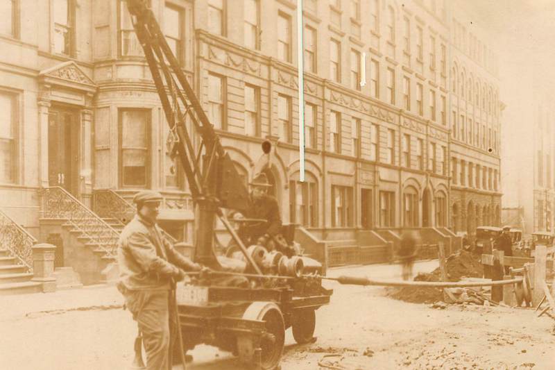 Early Excavator Construction Machinery Detroit Michigan Antique Occupational Photo