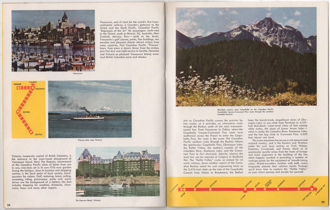 Across Canada by Canadian Pacific Railroad Vintage Advertising Souvenir Travel Booklet