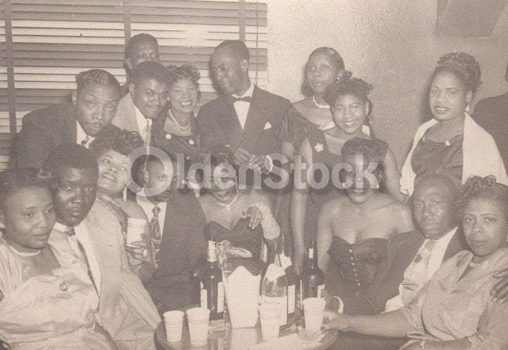 African American Night Club Black Couples New York Vintage Snapshot Photo