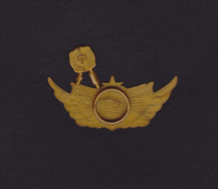 Airline Promotional Jet Pilot Vintage Unused Kids Souvenir Gold Plastic Flight Button