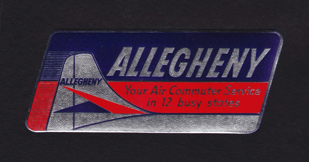 Allegheny Airline Commuter Service Vintage Graphic Advertising Luggage Sticker Decal