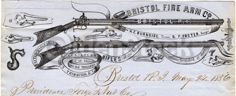 Ambrose Burnside Civil War Carbine Rifle Original Bristol Firearm History Letter 1856