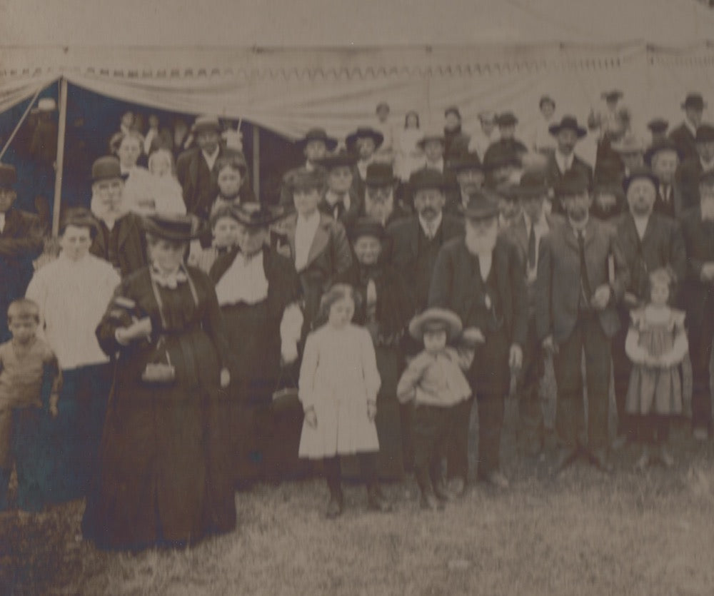 Christian Tent Revival Meeting Camp Large Antique Religious Group Photo