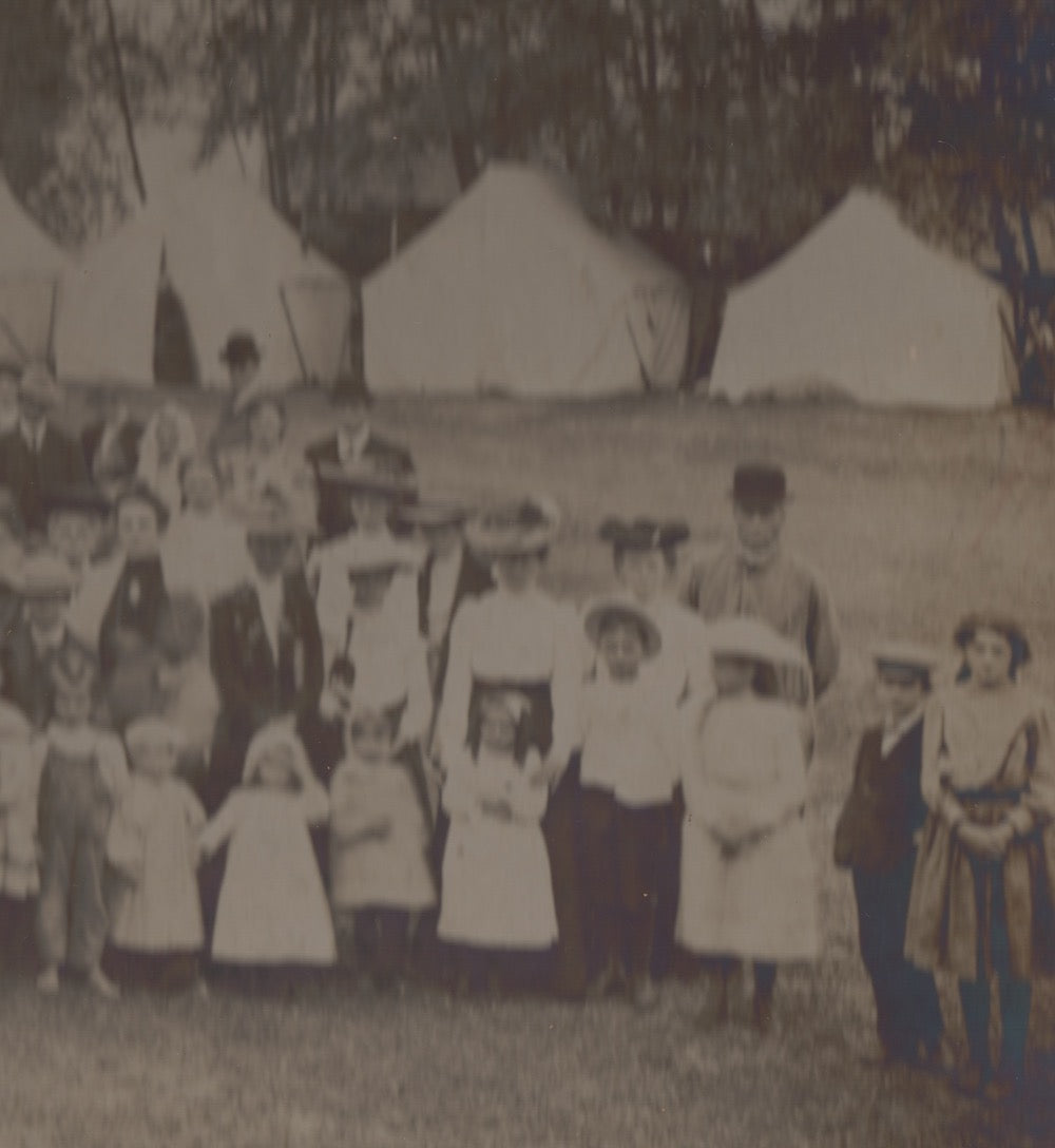 Christian Tent Revival Meeting Camp Large Antique Religious Group Photo