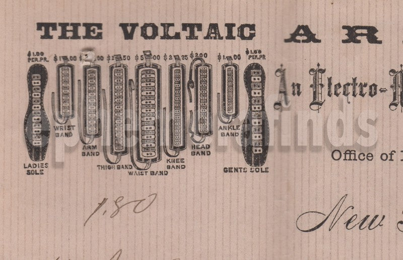 Voltaic Armadillo Electromagnetic Quack Medicine Antique Advertising Letter 1880