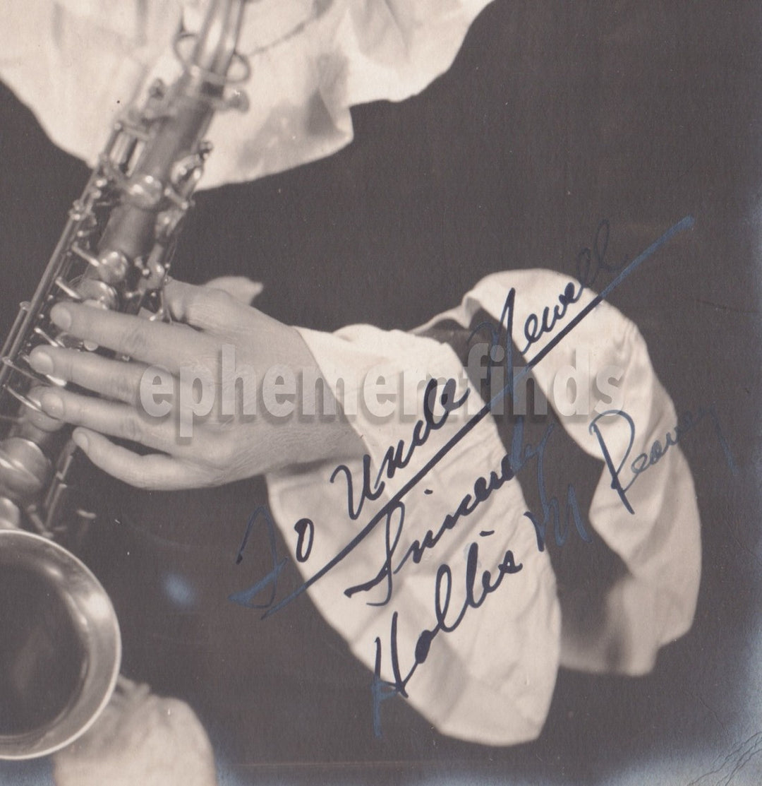Hollis Peavey Jazz Big Band Music Antique Autograph Signed Photo