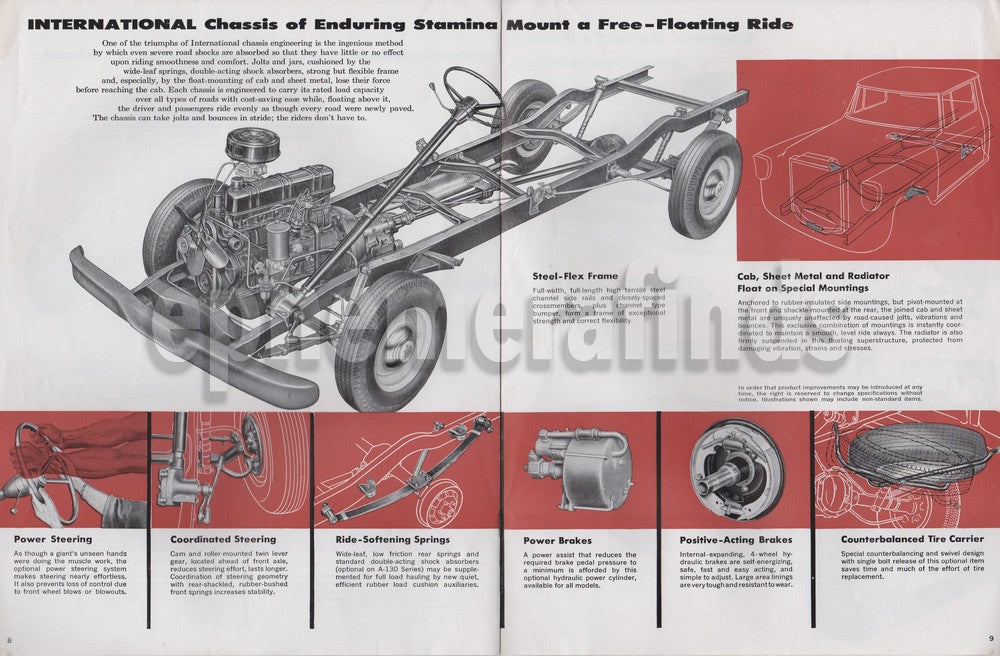 International Harvester Pick-up Work Trucks Vintage Graphic Advertising Brochure
