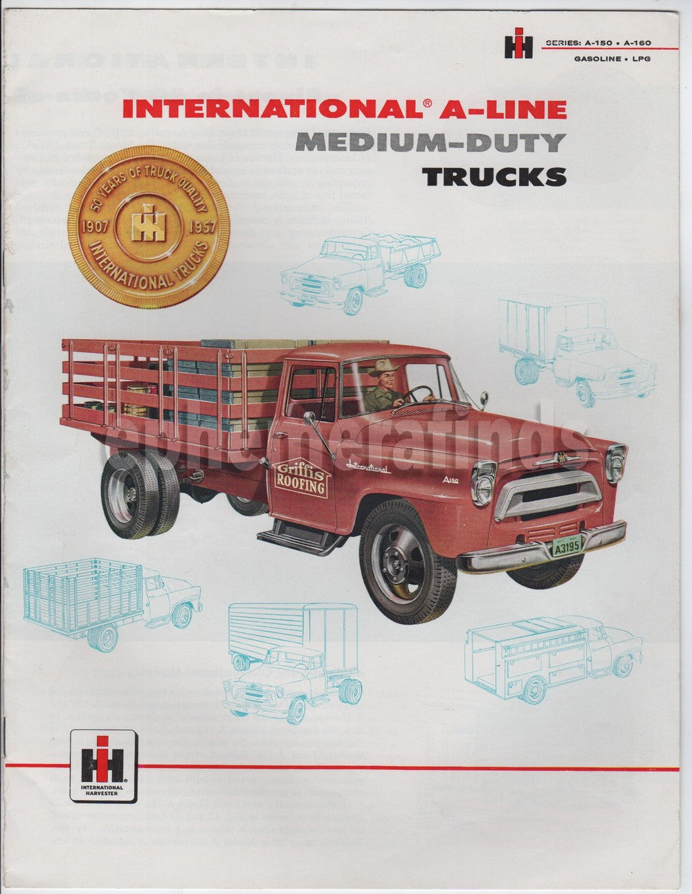 International Harvester Contractor Delivery Trucks Vintage Advertising Brochure