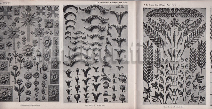 Braun Wrought Iron Ornaments Chicago IL Antique Sales Catalog Book