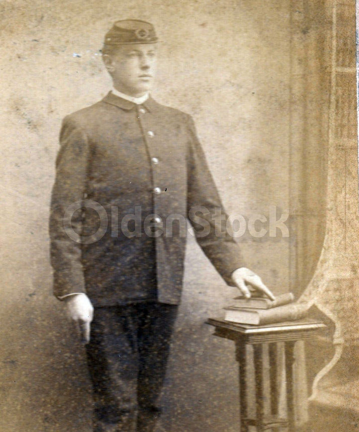 Madison Wisconsin Soldier in Uniform Antique Cabinet Card Photo by Carville