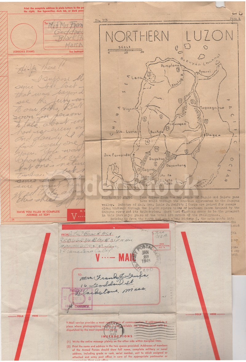 WWII 6th Infantry Red Star Division ID'd Massachusetts Soldier Papers lot