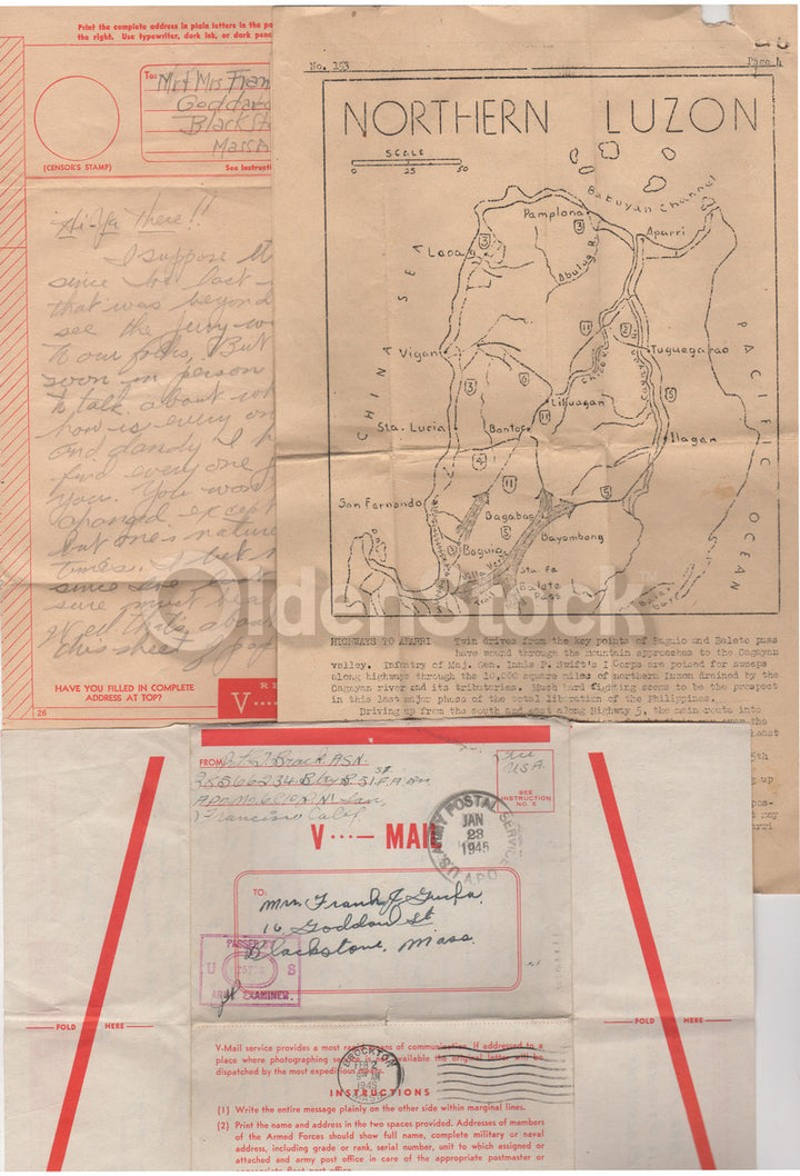 WWII 6th Infantry Red Star Division ID'd Massachusetts Soldier Papers lot