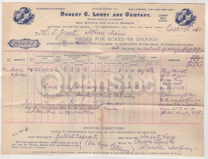 Acme Bundling Machine Lowry Co Antique Graphic Advertising Letter 1913