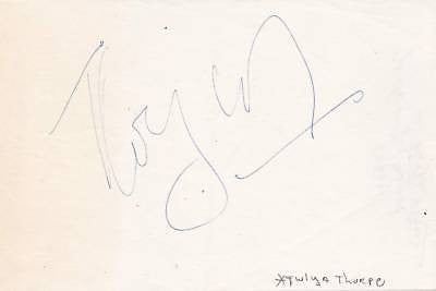 TWYLA THORPE BROADWAY CHOREOGRAPHER AUTOGRAPH SIGNATURE - K-townConsignments