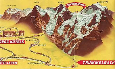 GERMAN HOTEL JUNGFRAUJOCH SOUVENIR TRAVEL SKI RESORT AD - K-townConsignments