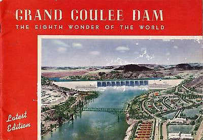 Grand Coulee Dam Vintage Souvenir Travel Ad Book 1940s - K-townConsignments