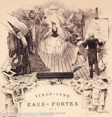HENRY SOMM FRENCH ARTIST ANTIQUE ROGER MARX ADVERTISING ILLUSTRATION PRINT 1888 - K-townConsignments