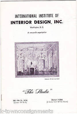 INTERIOR DESIGN INSTITUTE DC VINTAGE PROMO AD BOOKLET - K-townConsignments