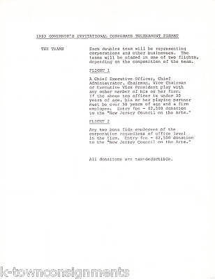 THOMAS KEAN NJ GOVERNOR VINTAGE AUTOGRAPH SIGNED LETTER - K-townConsignments
