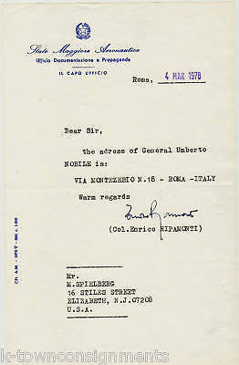UMBERTO NOBILE ITALIAN SPACE SCIENTIST AUTOGRAPH SIGNED - K-townConsignments