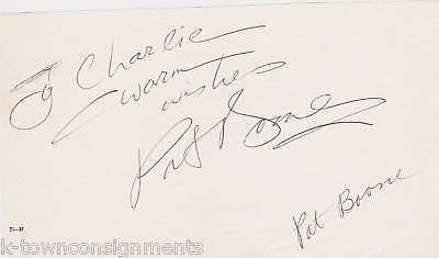 PAT BOONE ORIGINAL VINTAGE AUTOGRAPH SIGNATURE - K-townConsignments