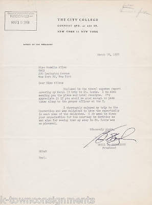BUELL GALLAGHER CITY COLLEGE AUTOGRAPH SIGNED LETTER - K-townConsignments