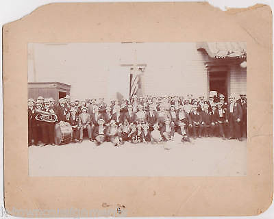 IMMIGRANT MARCHING BAND VINTAGE GROUP PHOTO ON BOARD - K-townConsignments