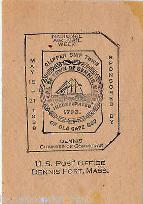 Clipper Air Mail Vintage Postal Stamp Cover Sample 1938 - K-townConsignments