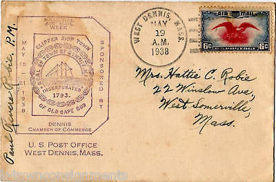 Clipper Air Mail Vintage Postal Stamp Cover Sample 1938 - K-townConsignments