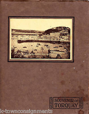 TORQUAY ENGLAND VINTAGE GRAPHIC SOUVENIR TRAVEL AD PHOTO PRINT BOOK - K-townConsignments