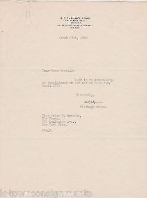 FITZHUGH GREEN NAVY COMMANDER AUTOGRAPH SIGNED LETTER - K-townConsignments