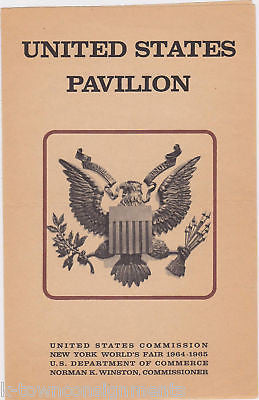 NEW YORK WORLDS FAIR U.S. PAVILION AD BROCHURE 1960s - K-townConsignments
