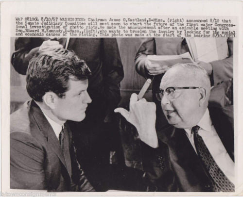 EDWARD KENNEDY US SENATOR VINTAGE 1960s POLITICAL PRESS PHOTO - K-townConsignments