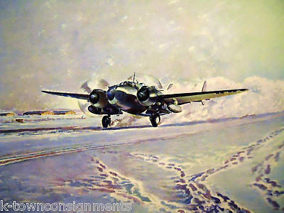 LOCKHEED VENTURA WWII P&W MILITARY AIRCRAFT VINTAGE LITHOGRAPH POSTER PRINT 1946 - K-townConsignments