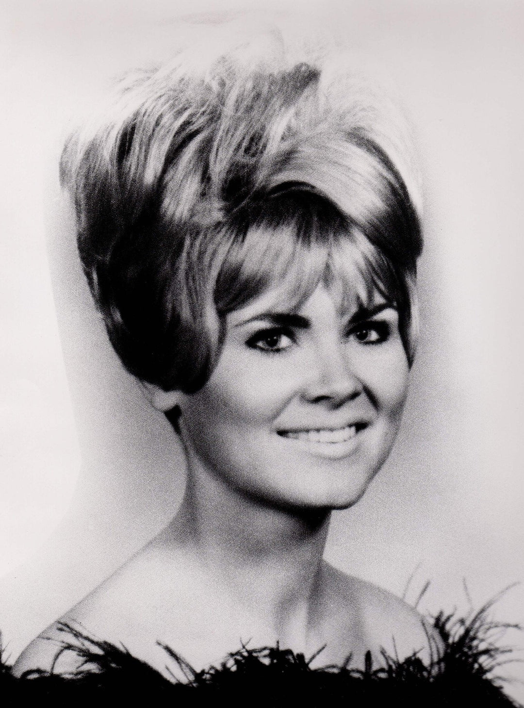 Blonde Girl Updo Hairstyle Fashion Model Vintage 1960s Large Format Headshot Photo