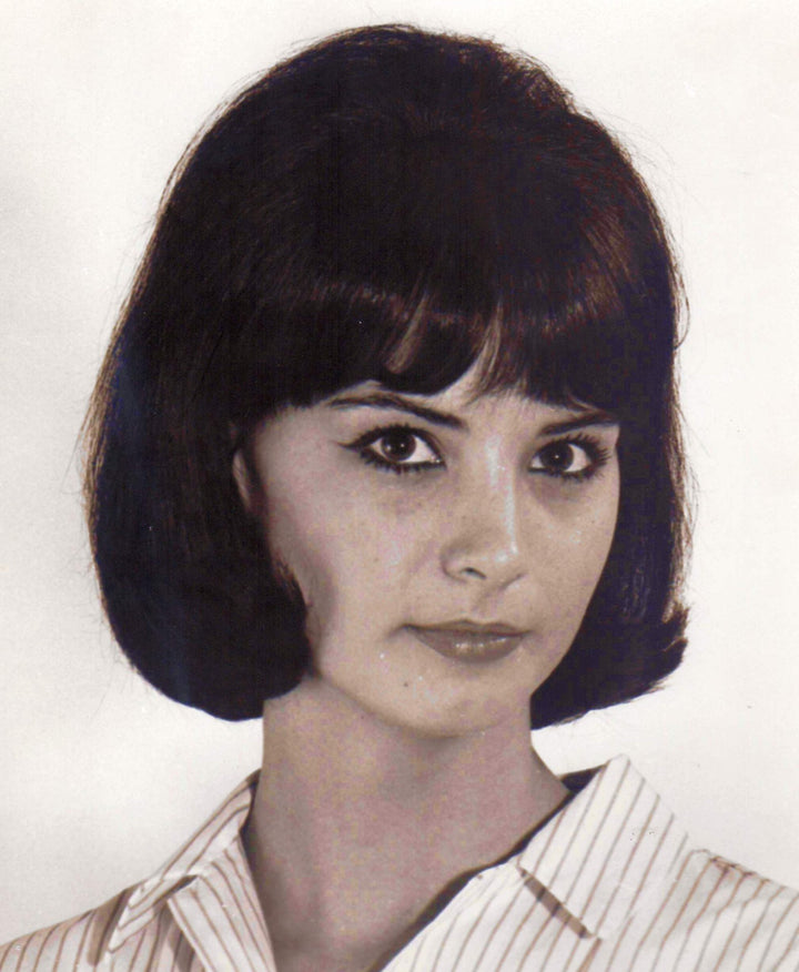 Brunette Model Piercing Eyes Vintage 1960s Headshot Fashion Photograph