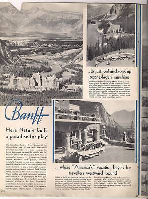 BANFF SPRINGS HOTEL VINTAGE SOUVENIR TRAVEL AD BROCHURE - K-townConsignments