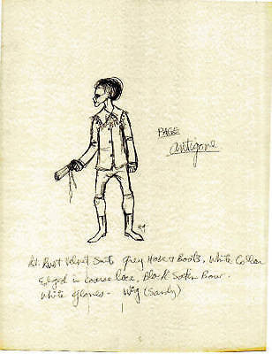 HAL GEORGE SIGNED OPERA THEATER COSTUME DESIGN SKETCHES - K-townConsignments