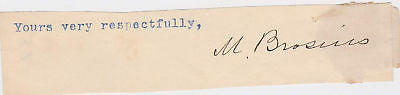 MARRIOT HENRY BROSIUS PA CIVIL WAR AUTOGRAPH SIGNATURE - K-townConsignments